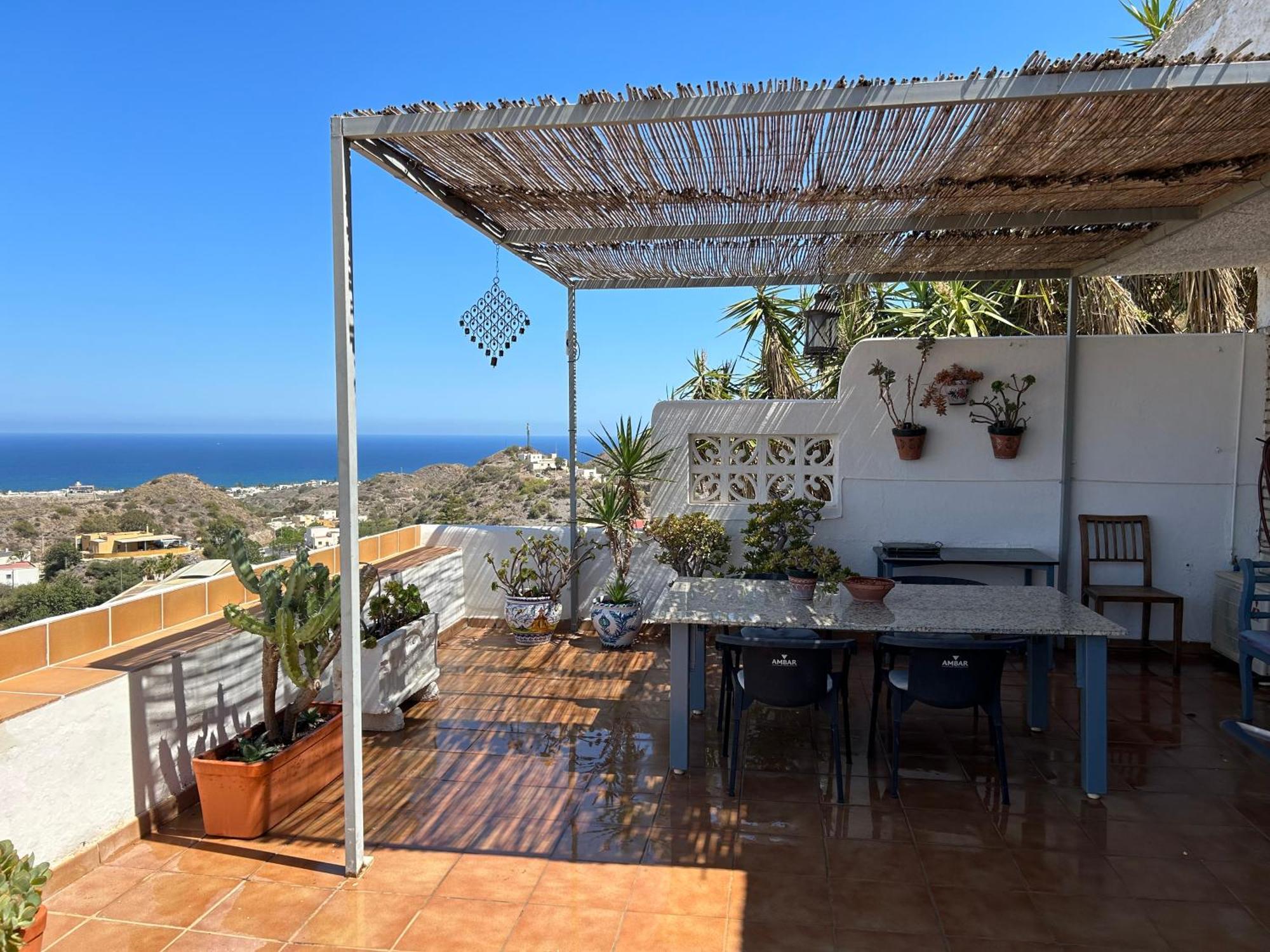 Apartment With A Great Terrace, Sea And Land Views Mojacar Bagian luar foto