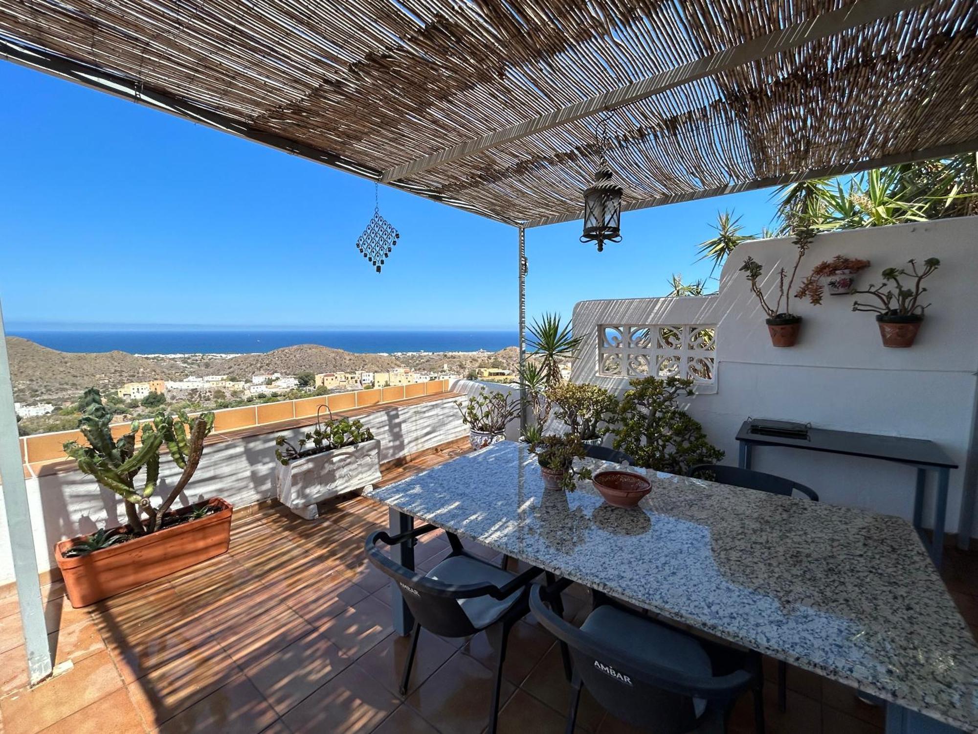 Apartment With A Great Terrace, Sea And Land Views Mojacar Bagian luar foto