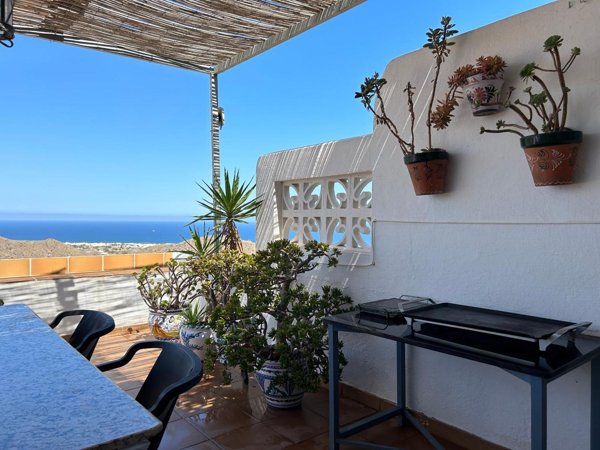 Apartment With A Great Terrace, Sea And Land Views Mojacar Bagian luar foto
