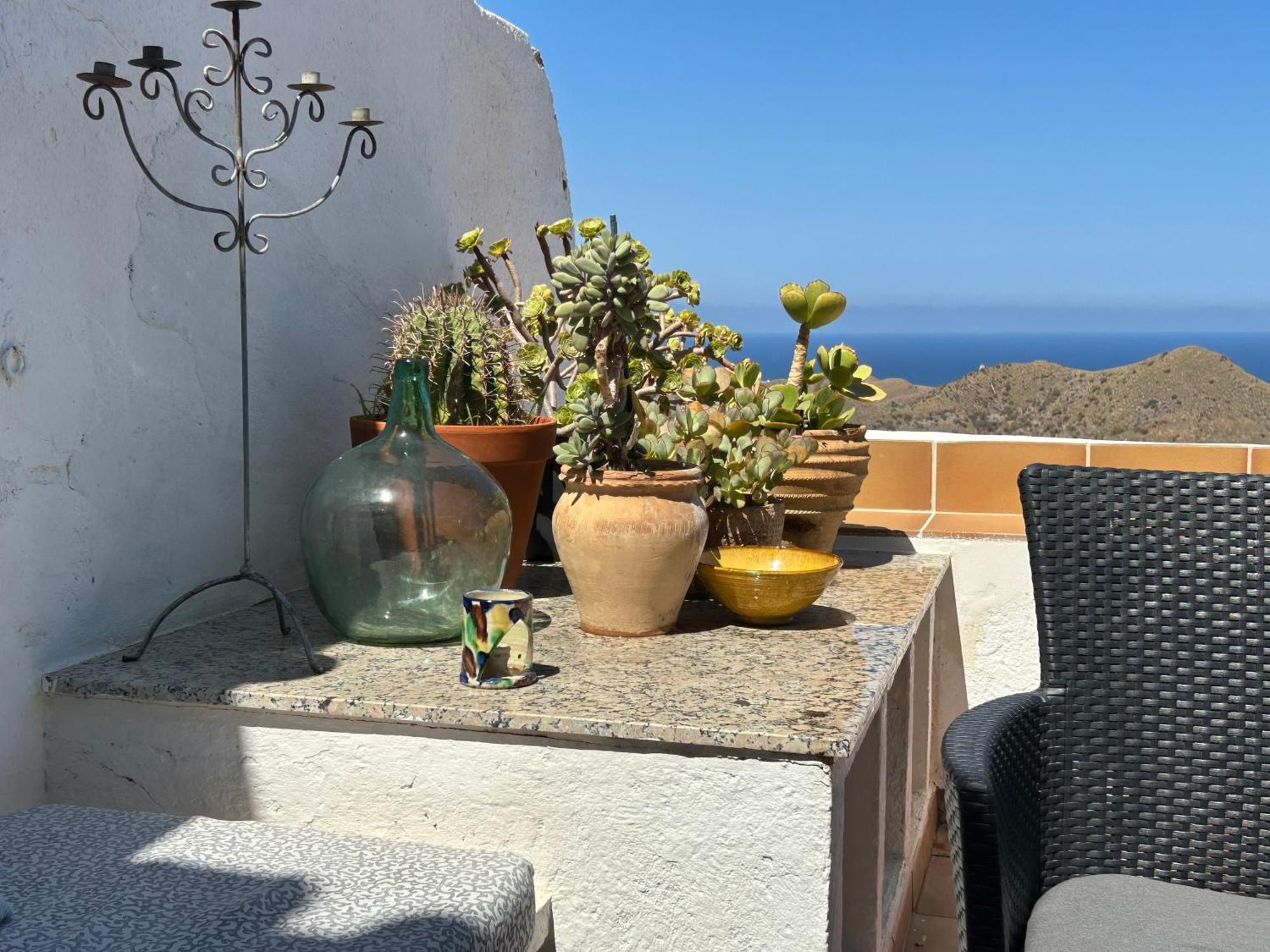 Apartment With A Great Terrace, Sea And Land Views Mojacar Bagian luar foto