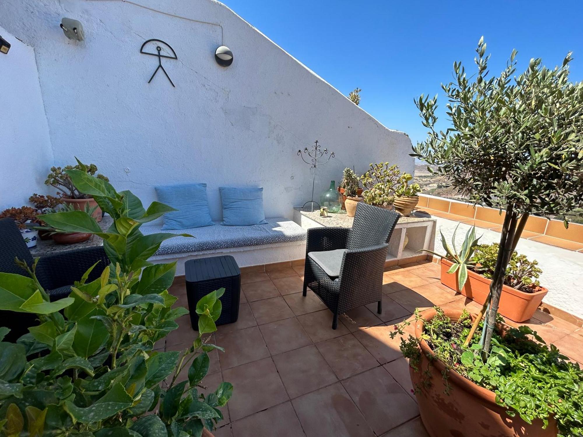 Apartment With A Great Terrace, Sea And Land Views Mojacar Bagian luar foto